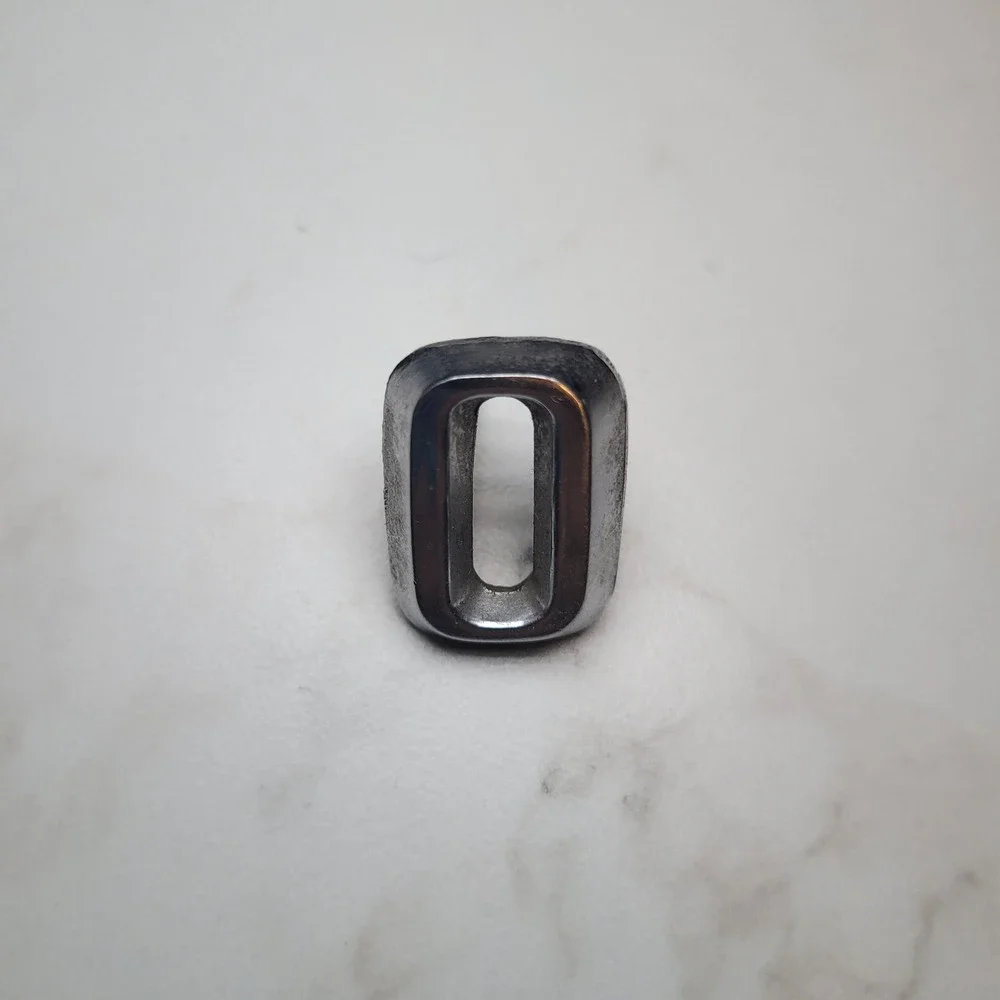 Vintage Chrome Number 0 Metal Emblem Badge BLC‎ 97-4 Small 1 Inch